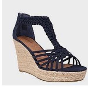 Braided T-Strap Wedge espadrille